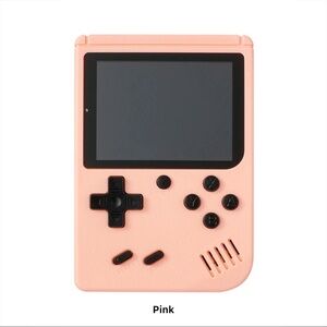 Retro Portable Pink Mini Handheld Video Game Console 400 In 1